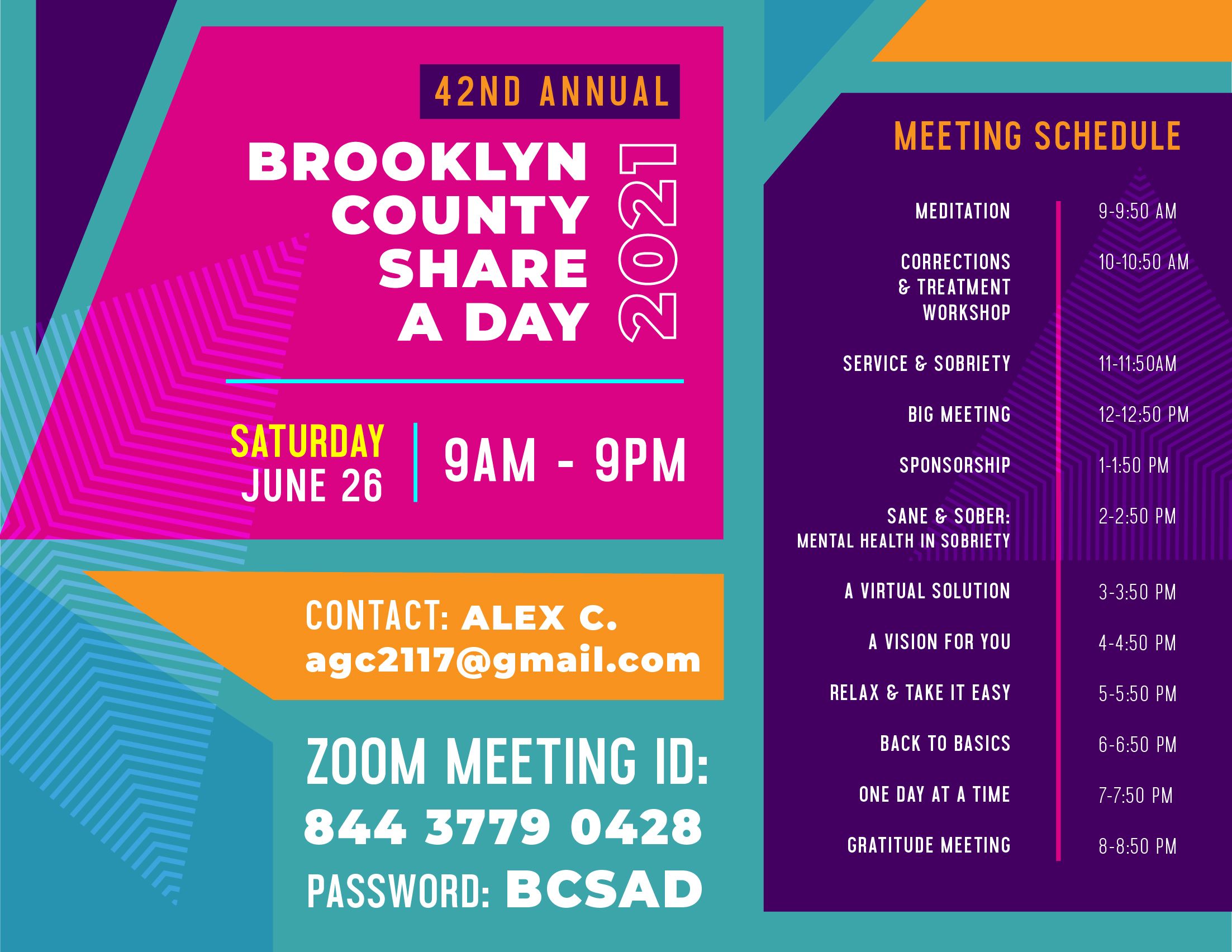 Brooklyn County Share A day 2021 @ ZOOM