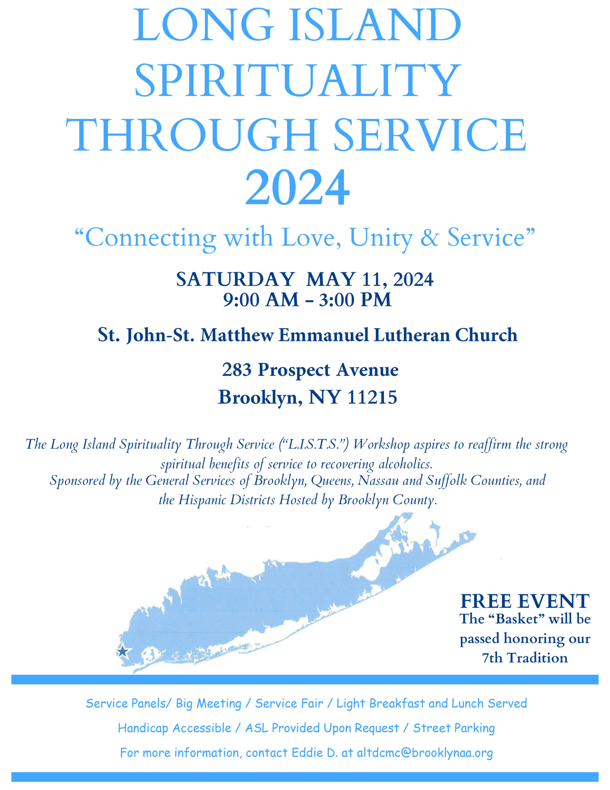 Long Island Spirituality Through Service (L.I.S.T.S.) Workshop @ St. John-St. Matthew Emmanuel Lutheran Church