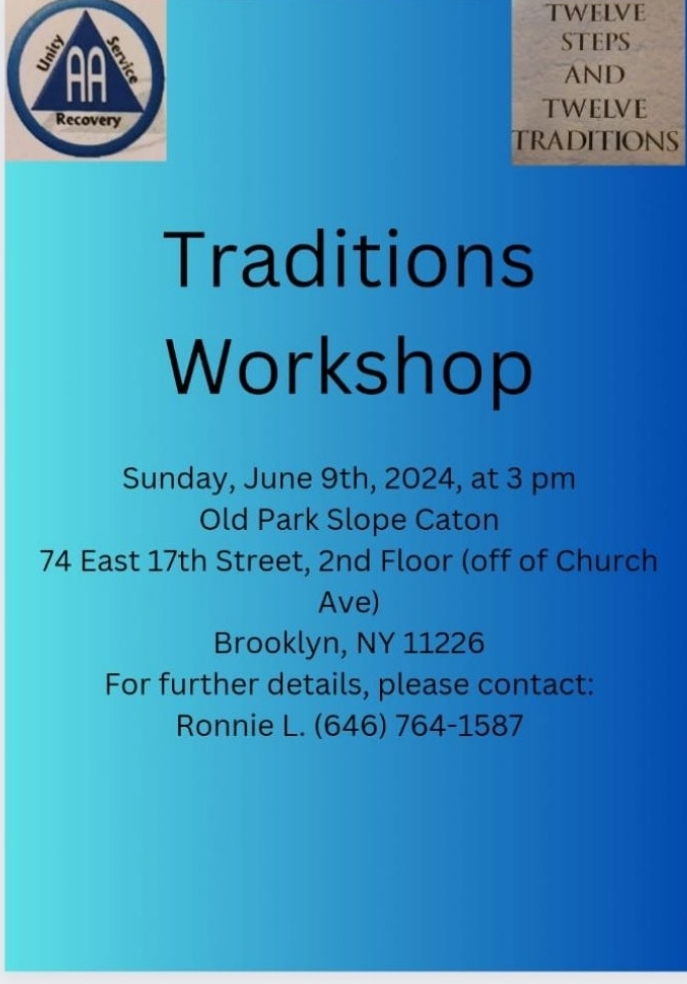 Traditions Workshop @ Old Park Slope Caton